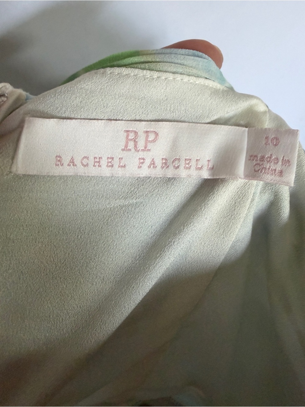 Rachel Parcell size 10 Green and Blue Tiered Ruffle Midi Dress - Picture 5 of 5